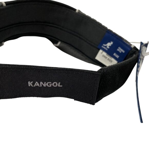 Kangol Performance Sports Visor 90s Hat Black & Gray Adjustable One Size - Picture 5 of 8
